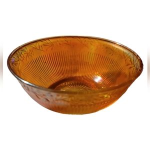 1 Vtg Imperial Marigold Pumpkin Small Berry Bowl Carnival Glass Trinket Dish